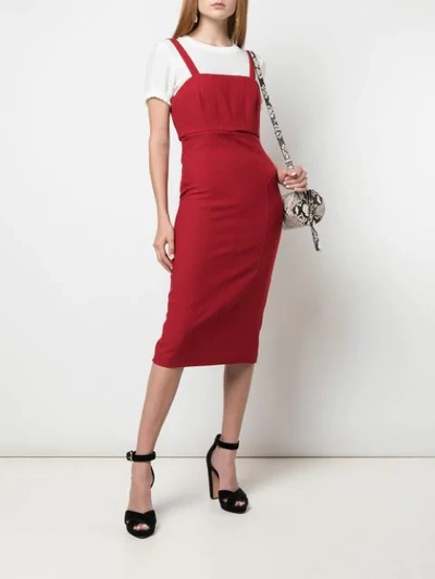 Shop Cinq À Sept Fitted Dakota Dress In Red