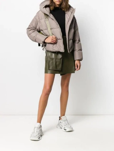 Shop Bacon Quilted Puffer Jacket In Grey