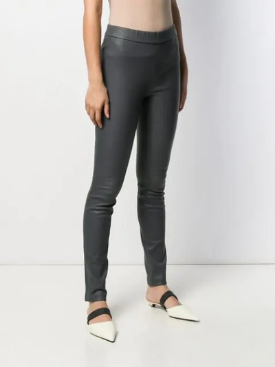 Shop Helmut Lang Slim Fit Leggings In Grey