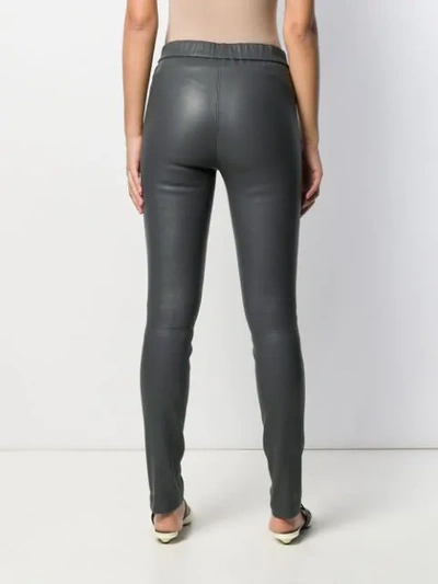 Shop Helmut Lang Slim Fit Leggings In Grey