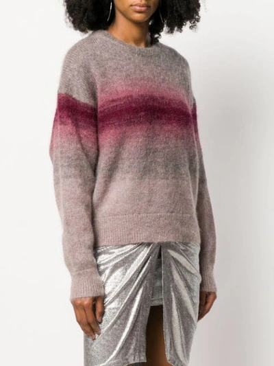 Shop Iro Ombré Stripe Pullover In Purple