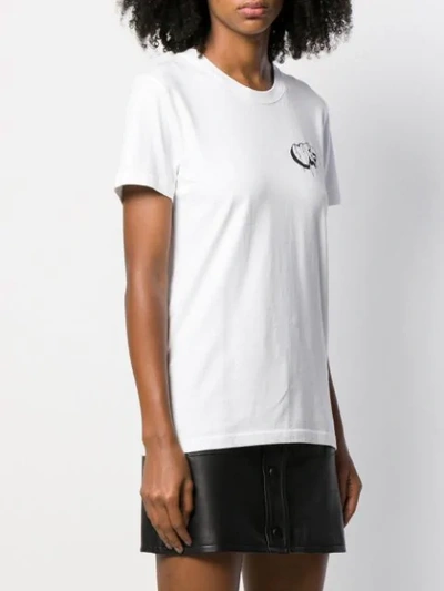 Shop Off-white Dripping Logo T-shirt In 0110 White