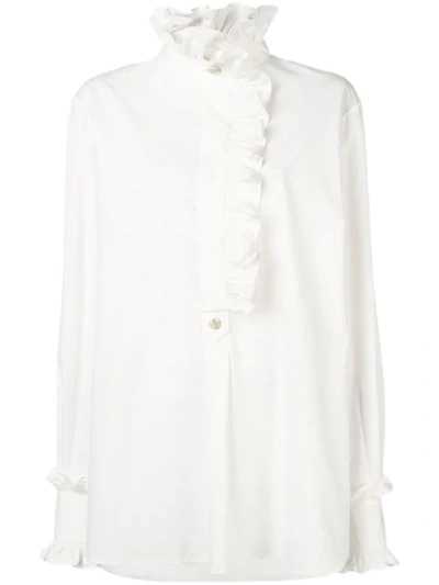 Shop Gucci Ruffle In White