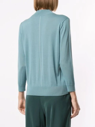 Shop Anteprima 3/4 Sleeve Jumper In Blue