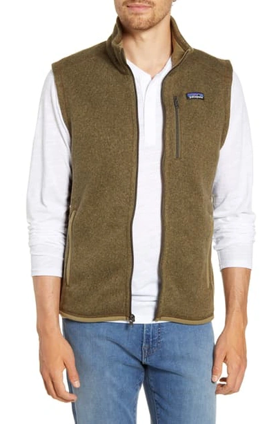 Shop Patagonia Better Sweater Zip Vest In Sage Khaki