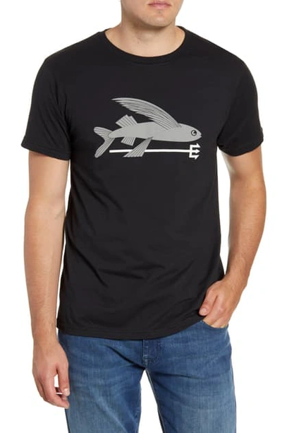 Shop Patagonia Flying Fish Regular Fit Organic Cotton T-shirt In Black