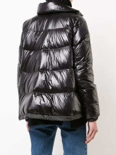 Shop Sacai Short Puffer Jacket In Black