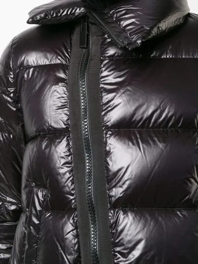 Shop Sacai Short Puffer Jacket In Black