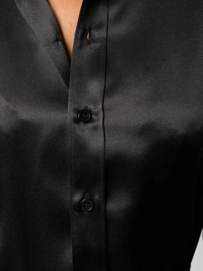 Shop Saint Laurent Classic Silk Shirt In Black