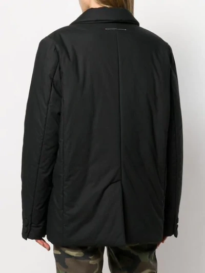 Shop Mm6 Maison Margiela Ruched Front Blazer In Black