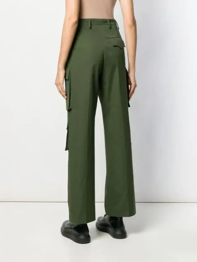 Shop Prada Straight-leg Cargo Trousers In F0161 Verde Militare