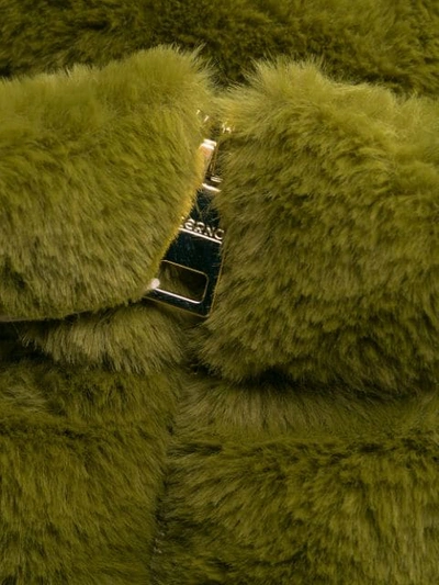 Shop Herno Quilted Faux-fur Jacket In Green