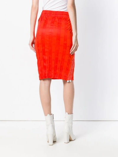 Shop Adidas Originals By Alexander Wang Wrinkled Midi Skirt In Yellow