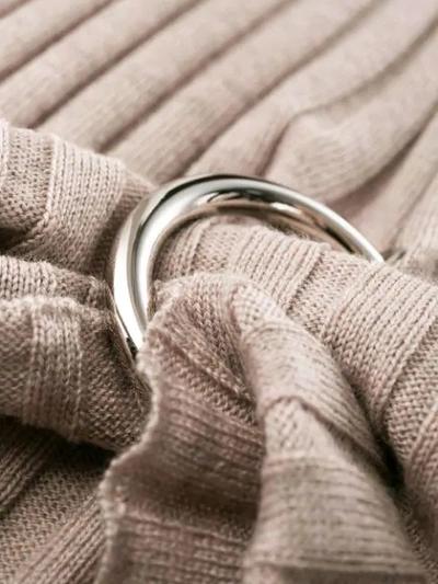 Shop Act N°1 Ring-detail Ribbed Wool Sweater In Neutrals
