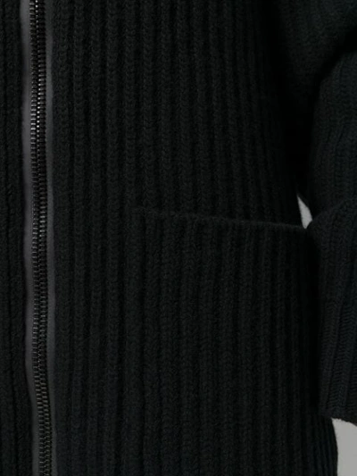 Shop Haider Ackermann Oversized Zip Up Cardigan In 999 Black