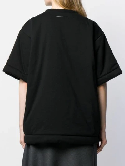 Shop Mm6 Maison Margiela Padded T-shirt In Black