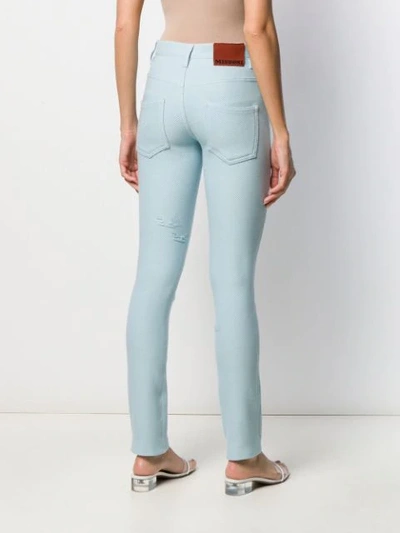 Shop Missoni Distressed Skinny Jeans In Blue