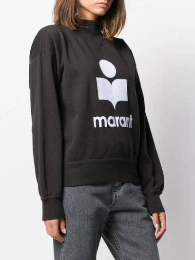 Shop Isabel Marant Étoile Funnel Neck Sweater In Black