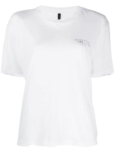 Shop Ben Taverniti Unravel Project Contrasting Print T-shirt In White