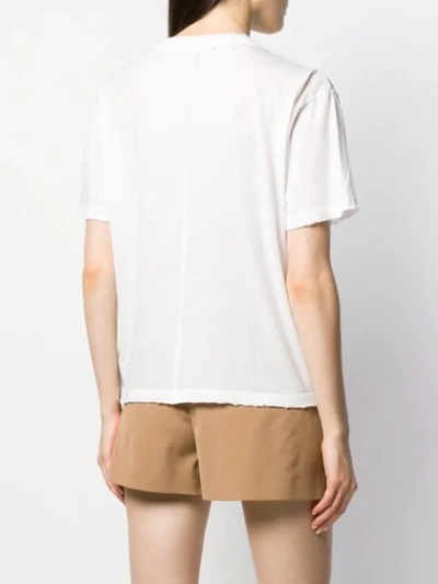 Shop Ben Taverniti Unravel Project Contrasting Print T-shirt In White