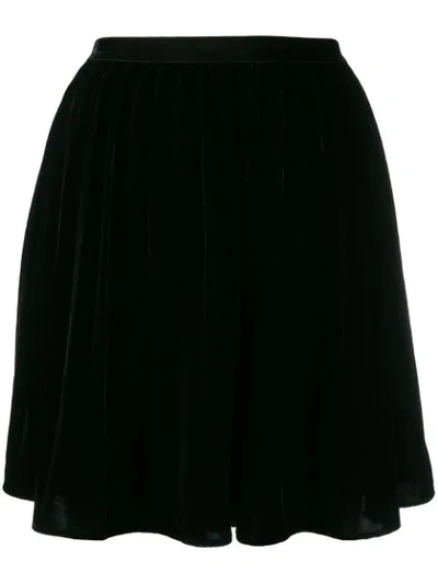Shop Mes Demoiselles High-waist Flared Mini Skirt In Black
