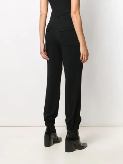 Shop Rochas Patch Pocket Trousers In Black