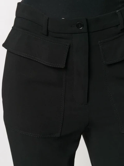 Shop Rochas Patch Pocket Trousers In Black