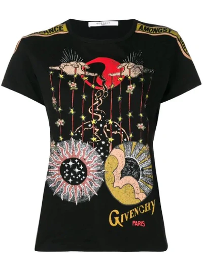 Shop Givenchy 'libra' T-shirt - Schwarz In Black