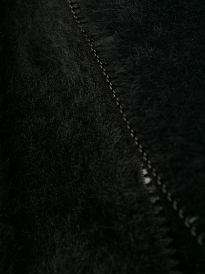 Shop Pinko Faux-fur Hooded Jacket In Black