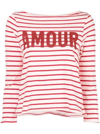 Shop Cinq À Sept Amour Breton Stripe Top In Red