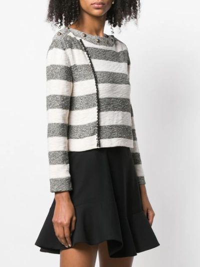 Shop Philosophy Di Lorenzo Serafini Striped Knit Sweater In Neutrals