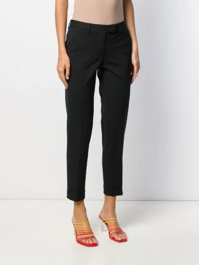 Shop Alberto Biani Slim-fit Tailored Trousers In Black