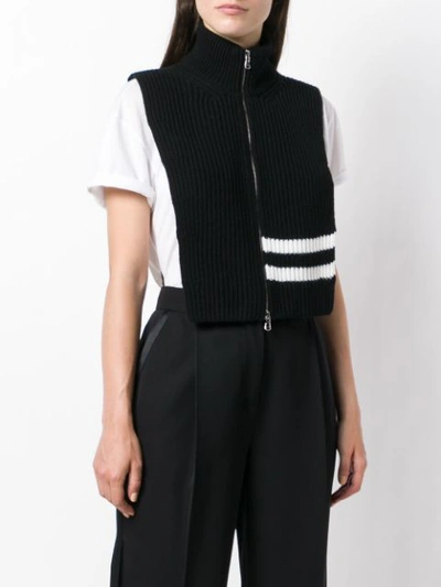 Shop Mrz Zipped Knit Vest - Black