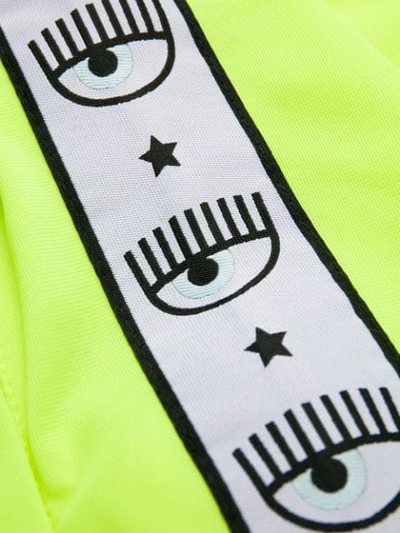 Shop Chiara Ferragni Logo Stripe Track Pants In Yellow