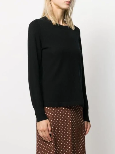Allude Fine Knit Jumper In Black