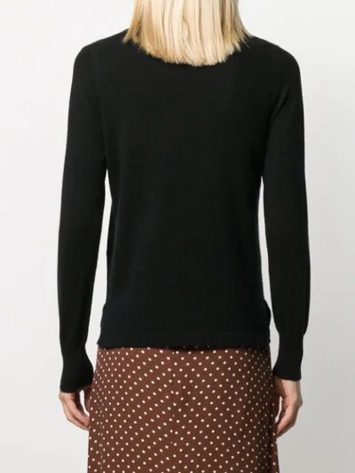 Allude Fine Knit Jumper In Black