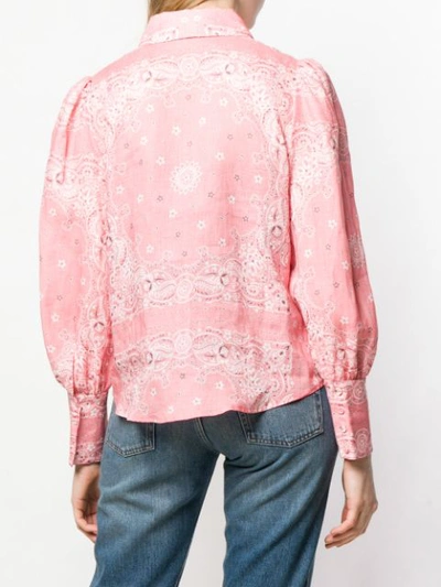 Shop Zimmermann Bandana Print Shirt In Pink