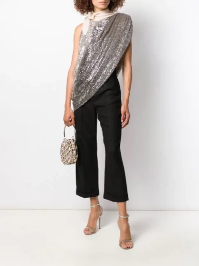 Shop Magda Butrym Embellished Sleeveless Top In Silver