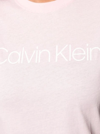 Shop Calvin Klein Printed Logo T-shirt In Pink