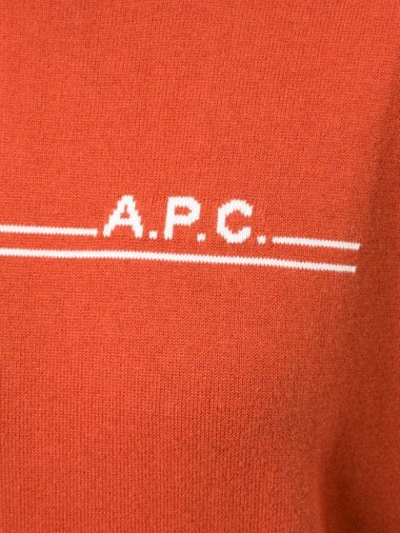 Shop A.p.c. Eponymous Logo Jumper In Brown