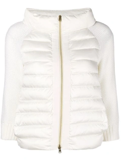 Shop Herno Zipped Padded Jacket - White
