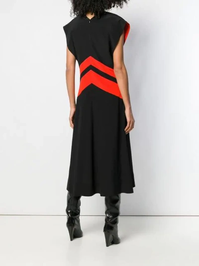 Shop Givenchy Colour-block Flared Dress In 009 Black / Red