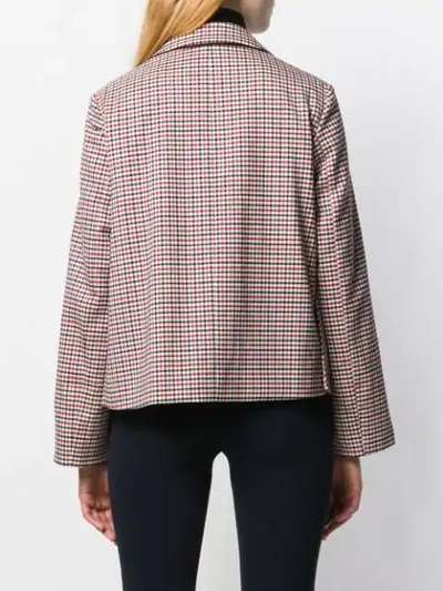Shop Alberto Biani Check Single-breasted Jacket In Red