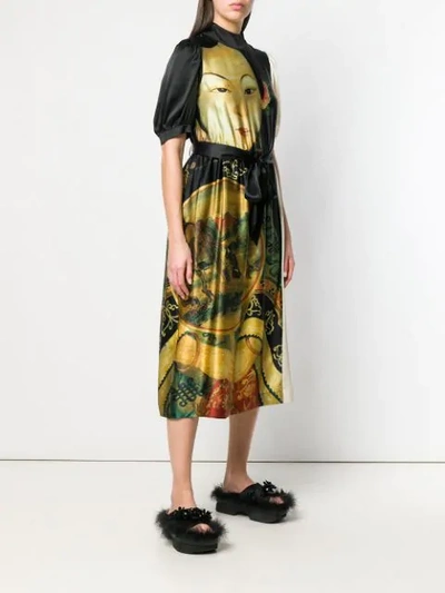 Shop Simone Rocha Face Print Dress In Black