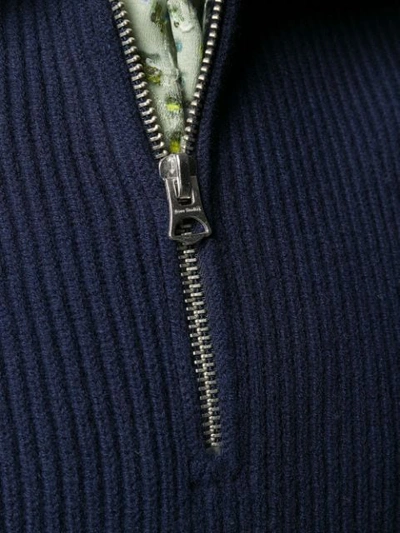 Shop Acne Studios Ribbed Knit Jumper In 885-navy Blue