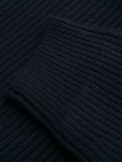 Shop Acne Studios Ribbed Knit Jumper In 885-navy Blue