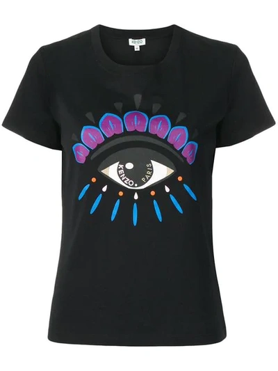 Shop Kenzo Eye Print T-shirt In Black