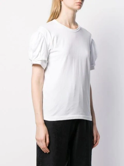 Shop Comme Des Garçons Comme Des Garçons Puff Sleeve T-shirt In White