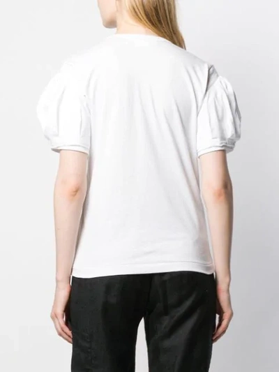 Shop Comme Des Garçons Comme Des Garçons Puff Sleeve T-shirt In White