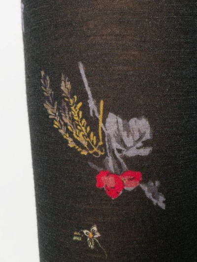 Shop Forte Forte Floral Print Leggings In Black
